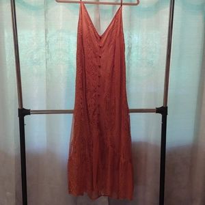 Rust midi dress